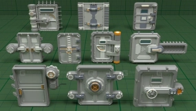 10+工业科幻机械金属门 Industrial Doors - 10 pieces