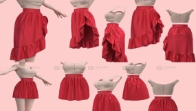 可爱女孩花边裙子长裙背心服装