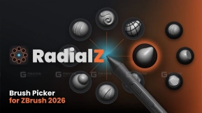 ZBrush浮动式笔刷选择器插件 RadialZ V1.4.4