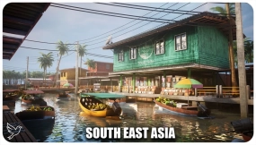【UE5.1】泰国水上市场 东南亚  Thai Floating market   South east Asia