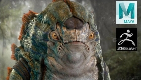 Maya+ZBrush2020制作外星生物角色全流程