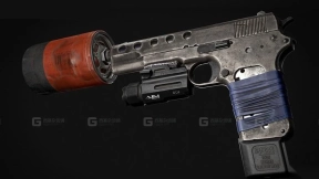 消音1909柯尔特 - Suppressed 1909 Colt 3D model-9