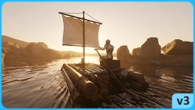 【UE5.4】写实可驾驶木筏  Realistic Drivable Raft