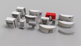 38+科幻建筑套件模型 sci-fi Architecture kitbash 38 3D model