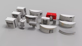 38+科幻建筑套件模型 sci-fi Architecture kitbash 38 3D model