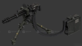 加特林机枪3D模型-60 - Gatling Gun 3D model-60