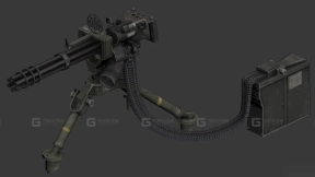 加特林机枪3D模型-60 - Gatling Gun 3D model-60