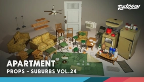 【UE5.1】郊区卷24 - 公寓（纳米与低多边形） Suburbs VOL.24 - Apartment (Nanite and Low Poly)