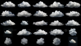 云朵白云图片素材 2D Cloud Textures Pack