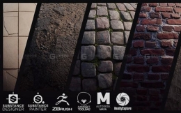 终极程序环境纹理创作教程Substance Zbrush Reality Capture扫描纹理测量 全集[中字]