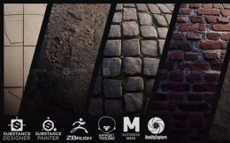 终极程序环境纹理创作教程Substance Zbrush Reality Capture扫描纹理测量 全集[中字]