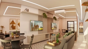场景-现代客厅 - Scene- Contemporary Livingroom