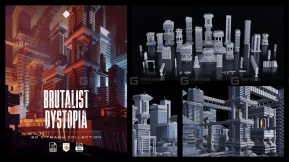 【Asset Smash】灰白野兽派建筑 Brutalist Dystopia