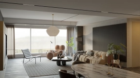 场景-现代静谧客厅 - Scene- Modern Serenity Living Room