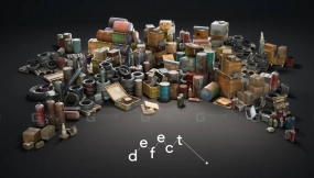 【UE】工坊工具与道具：桶箱捆绑包 第一卷  Workshop Tools And Props Barrels Boxes Bundle vol.1