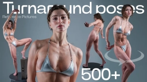 500多个女性旋转pose用于雕刻参考图片 500+ Female Turnaround Poses For Sculpting (Reference Pictures)