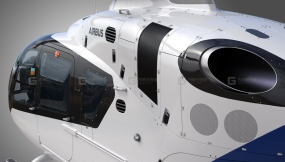直升飞机包含内部完整结构模型 Airbus Helicopter H135