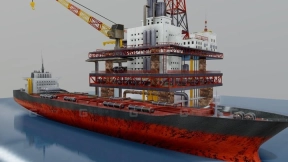 石油钻井平台和油轮 Oil Rig And Tanker