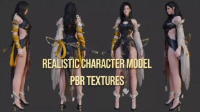 【UE】黑色沙漠Online女性人物角色模型 Lahn from Black Desert Online 3D model