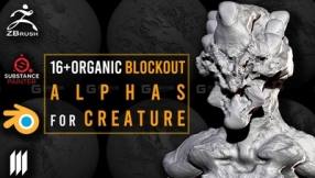 16组生物表面皮肤伤疤烫伤Alpha贴图