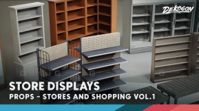 【UE】杂货店商铺陈列货架模型VOL.1  Stores VOL.1  Shop and Grocery Displays