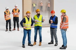 工作服工人反光马甲人物角色模型 Humano 3D – 2506 – Workwear (C4D Blender MAX FBX OBJ格式)