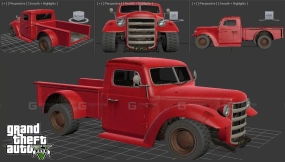 GTA5两门复古皮卡 - Rat Loader 3D model-19