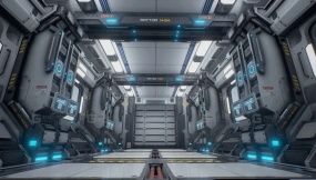 【UE】科幻走廊环境  SciFi Corridor Environment