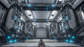 【UE】科幻走廊环境  SciFi Corridor Environment