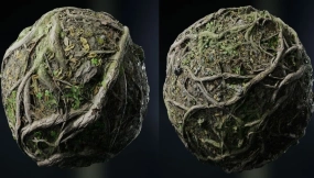 使用Substance 3D Designer节点制作逼真可平铺森林地面材质