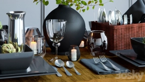 餐桌酒杯刀叉勺子餐具模型 Table setting 18