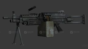 M249班用自动武器-m249 3D model-21