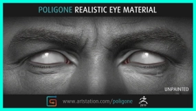逼真写实眼球眼睛模型 Poligone Realistic Eye Material