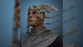 奇幻赛博祭司半身像  Fantasy Cyber Priest Portrait Bust