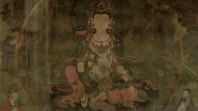 法海寺壁画水月观音图片素材 Fahai Temple mural Water Moon Guanyin image materials