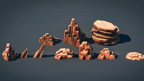 Blender风格化岩石包 Blender Stylized Rock Pack