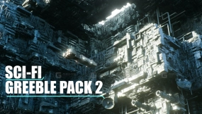 科幻细节组件包 2  Gumroad - Sci-Fi Greeble Pack 2