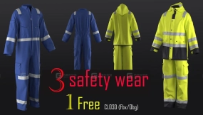 3+安全消防专业工作服装反光马甲 3 +1 free men's safetywear
