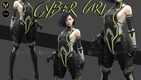 赛博科幻女战士服装