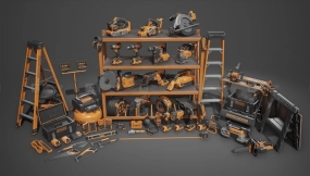 【UE】电动工具电钻电锯扳手钳子梯子货架  Power Tools Pack