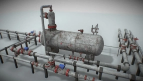 工业分离器PBR游戏就绪 Industrial Vessel Separator PBR Game Ready