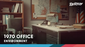 【UE】1970年复古办公室场景 1970 Office Environment