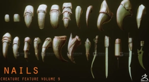 爪子指甲尖刺模型 NAILS - 24 Character & Creature Claws & Nails