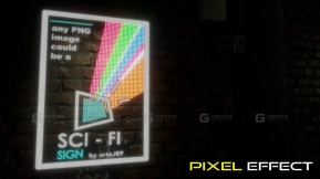 【UE】科幻标志 - 基于PNG格式的霓虹灯标志生成器  Sci-Fi Sign - PNG based Neon Sign Creator