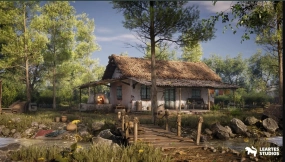 【UE】中世纪风格西班牙茅草森林农村小屋 Spanish Cottage ( Spanish Cottage Spanish Cottage 3D Art Nature Tree Medieval )