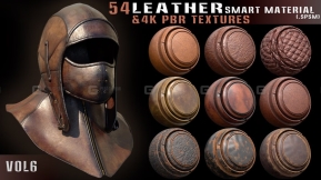 54个皮革智能材质球 54 leather smart materials + PBR
