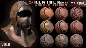 54个皮革智能材质球 54 leather smart materials + PBR