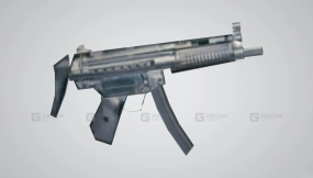 MP5冲锋枪-GTA  VC, SA (MP5) 3D model-0