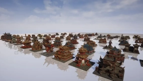 【UE】85个中国风古建筑 85 Chinese-style Ancient Buildings