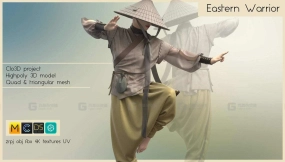 国风东方侠客武侠斗笠衣服裤子  EASTERN WARRIOR